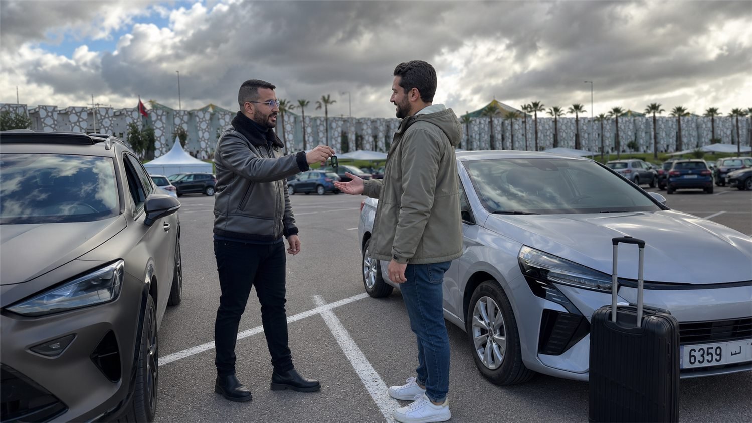 Remise des clés d'une voiture de location à Fès