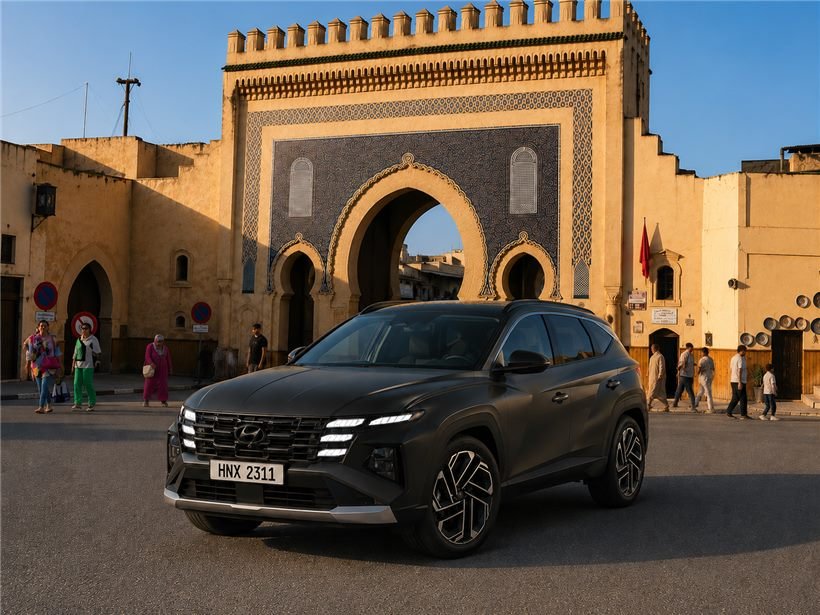 Location de voiture à Fès, devant Bab Bou Jeloud